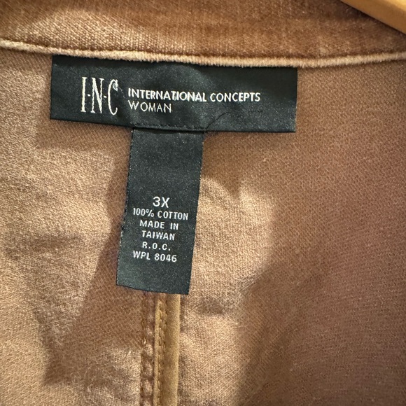 INC Brown Blazer, 3X - Picture 2 of 4